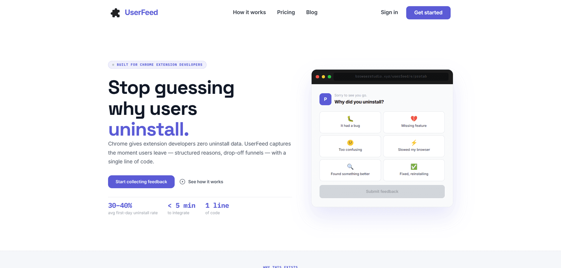 UserFeed dashboard